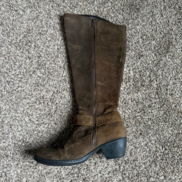 Born Kylli Distressed Brown Suede Riding Boots, Size 9M - Picture 5 of 14